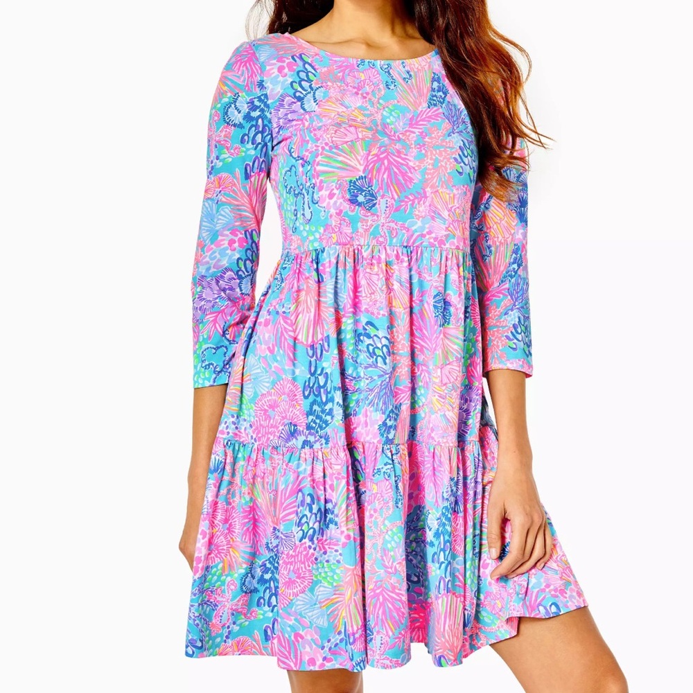 Geanna Dress Multi Splendor In The Sand, NWT, sz. S